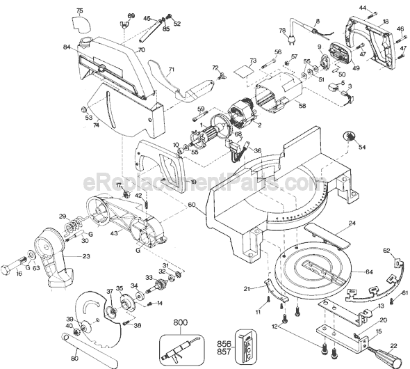 Page A Diagram and Parts List for Type 1 Black and Decker